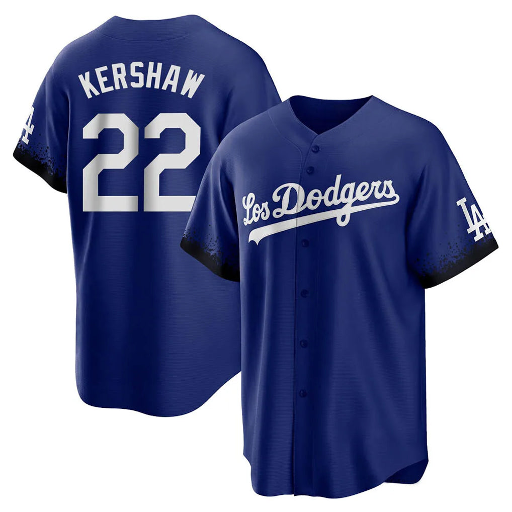 Fenge LA.Dodgers #22 Clayton Kershaw Player Royal City Connect Home Game Stitched Jerseys