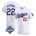 Fenge LA.Dodgers #22 Clayton Kershaw Player White World Series Meet Limited Elite Stitched Jerseys
