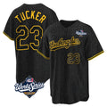 Fenge LA.Dodgers #23 Kyle Tucker Player Black Gold World Series Limited Home Stitched Jerseys