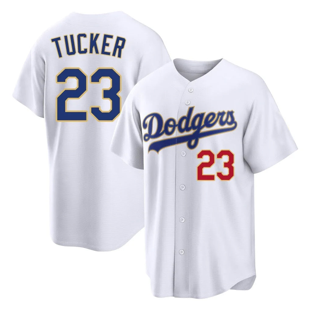 Fenge LA.Dodgers #23 Kyle Tucker Player Gold White 2026 Collection Stadium Limited Stitched Jerseys