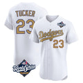 Fenge LA.Dodgers #23 Kyle Tucker Player Gold World Series Limited Elite Home Stitched Jerseys