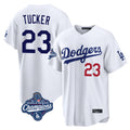 Fenge LA.Dodgers #23 Kyle Tucker Player White World Series Meet Home Game Stitched Jerseys