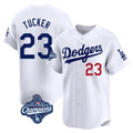 Fenge LA.Dodgers #23 Kyle Tucker Player White World Series Meet Limited Home Stitched Jerseys