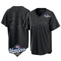 Fenge LA.Dodgers #25 Tommy Edman Player Black World Series Pitch Fashion T-shirt Stitched Jerseys