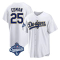 Fenge LA.Dodgers #25 Tommy Edman Player Gold White World Series Meet 2026 Collection Stadium Limited Elite Stitched Jerseys