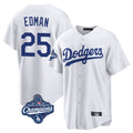 Fenge LA.Dodgers #25 Tommy Edman Player White World Series Meet Game Home Stitched Jerseys