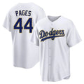 Fenge LA.Dodgers #44 Andy Pages Player Gold White 2026 Collection Stadium Game Stitched Jerseys