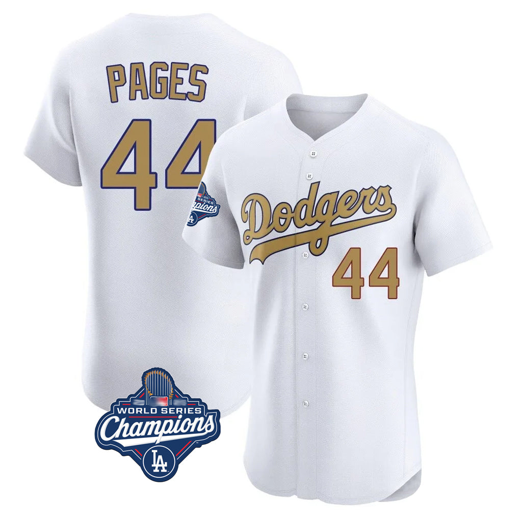 Fenge LA.Dodgers #44 Andy Pages Player Gold World Series Meet Limited Elite Home Stitched Jerseys