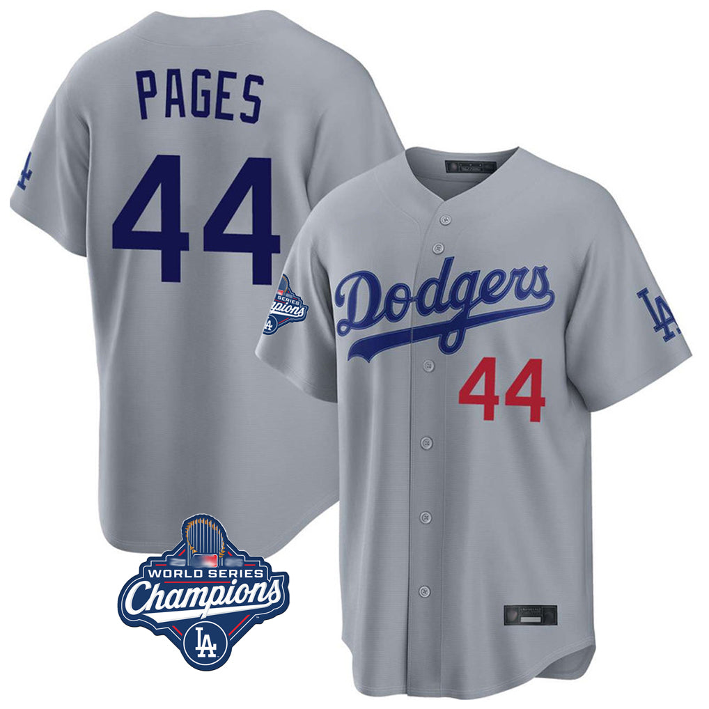 Fenge LA.Dodgers #44 Andy Pages Player Gray World Series Meet Game Home Stitched Jerseys