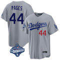 Fenge LA.Dodgers #44 Andy Pages Player Gray World Series Meet Game Home Stitched Jerseys