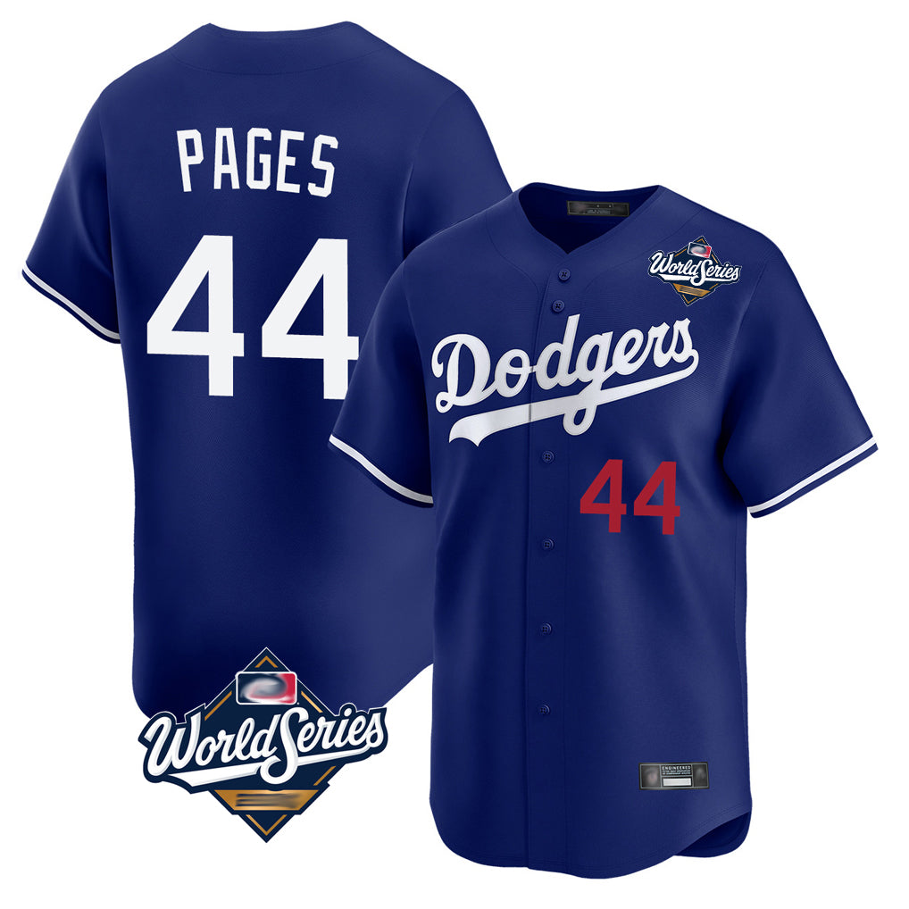 Fenge LA.Dodgers #44 Andy Pages Player Royal World Series Limited Home Stitched Jerseys