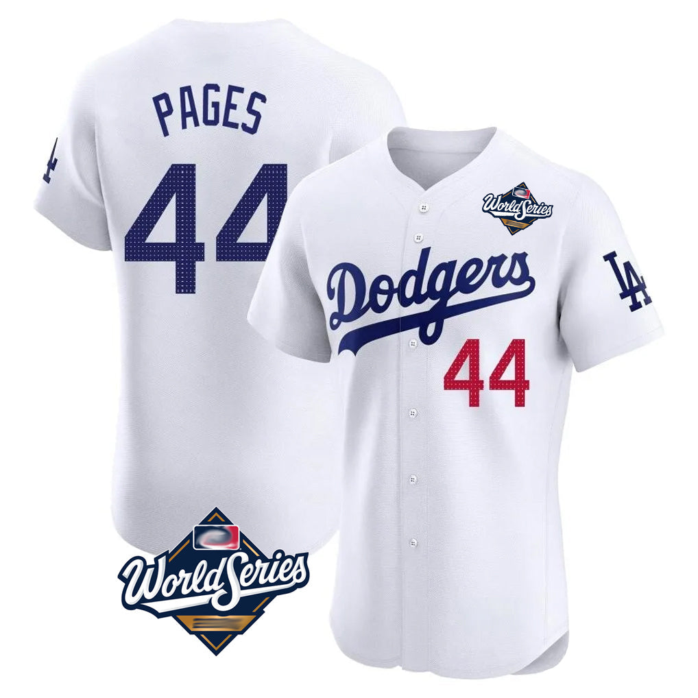 Fenge LA.Dodgers #44 Andy Pages Player White World Series Limited Elite Home Stitched Jerseys