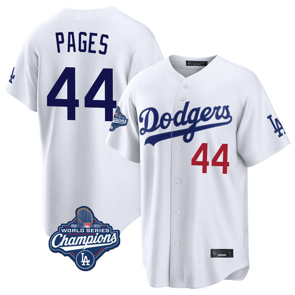 Fenge LA.Dodgers #44 Andy Pages Player White World Series Meet Home Game Stitched Jerseys