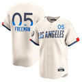 Fenge LA.Dodgers #5 Freddie Freeman Player Cream City Connect Limited Home Stitched Jerseys
