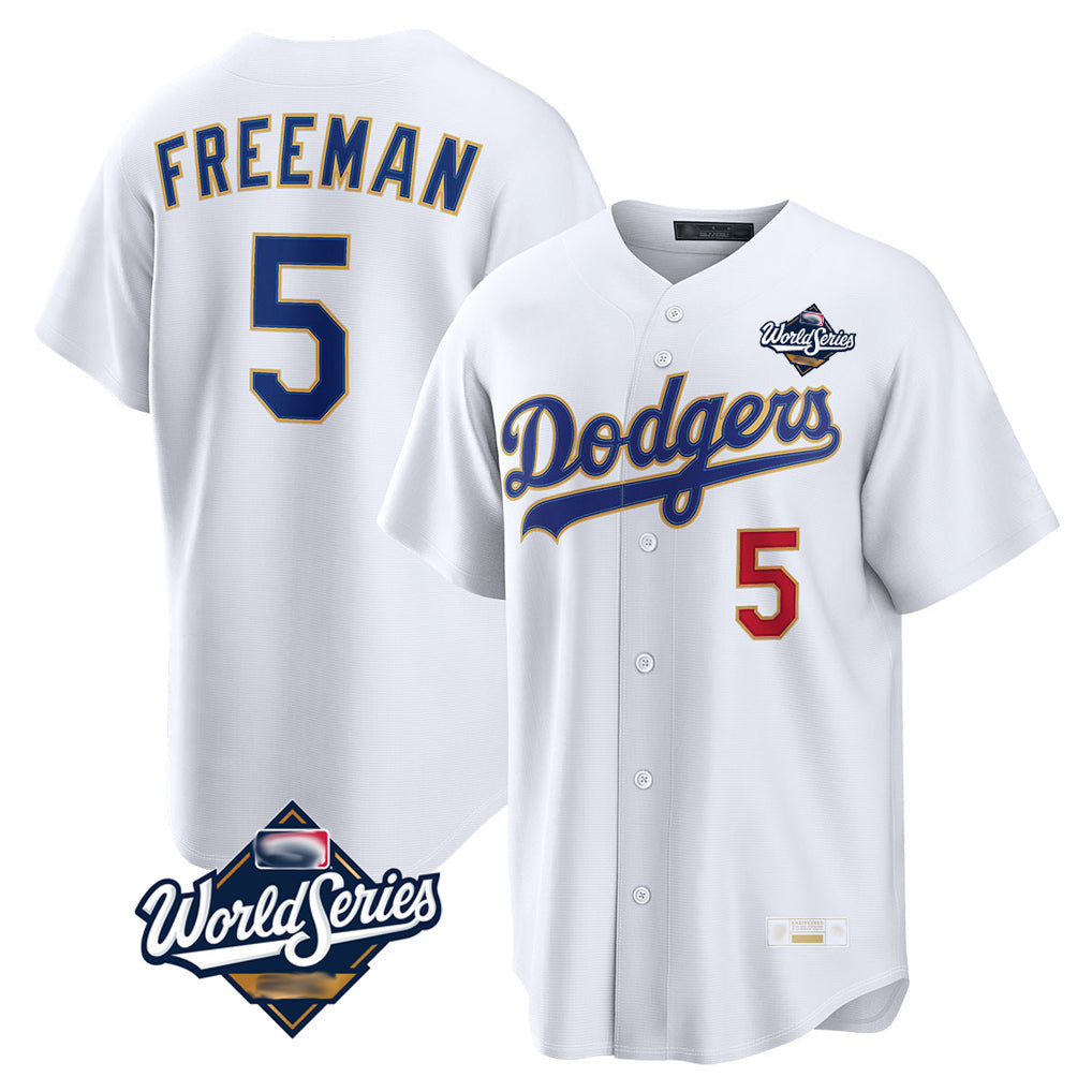 Fenge LA.Dodgers #5 Freddie Freeman Player White World Series 2026 Collection Stadium Limited Stitched Jerseys