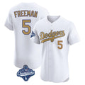 Fenge LA.Dodgers #5 Freddie Freeman Player White World Series Meet Limited Elite Home Stitched Jerseys