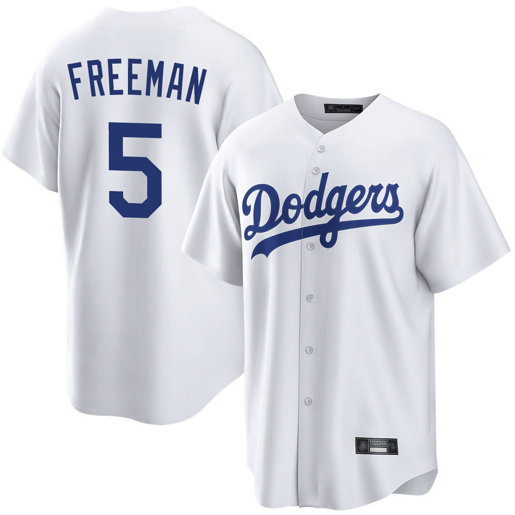 Fenge LA.Dodgers #5 Freddie Freeman Player White Game Home Stitched Jerseys