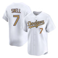 Fenge LA.Dodgers #7 Blake Snell Player Gold Collection Limited Home Stitched Jerseys