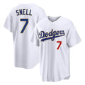 Fenge LA.Dodgers #7 Blake Snell Player Gold White 2026 Collection Stadium Limited Stitched Jerseys