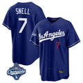 Fenge LA.Dodgers #7 Blake Snell Player Royal Game World Series Meet Home Stitched Jerseys