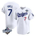 Fenge LA.Dodgers #7 Blake Snell Player White Game Limited World Series Home Stitched Jerseys