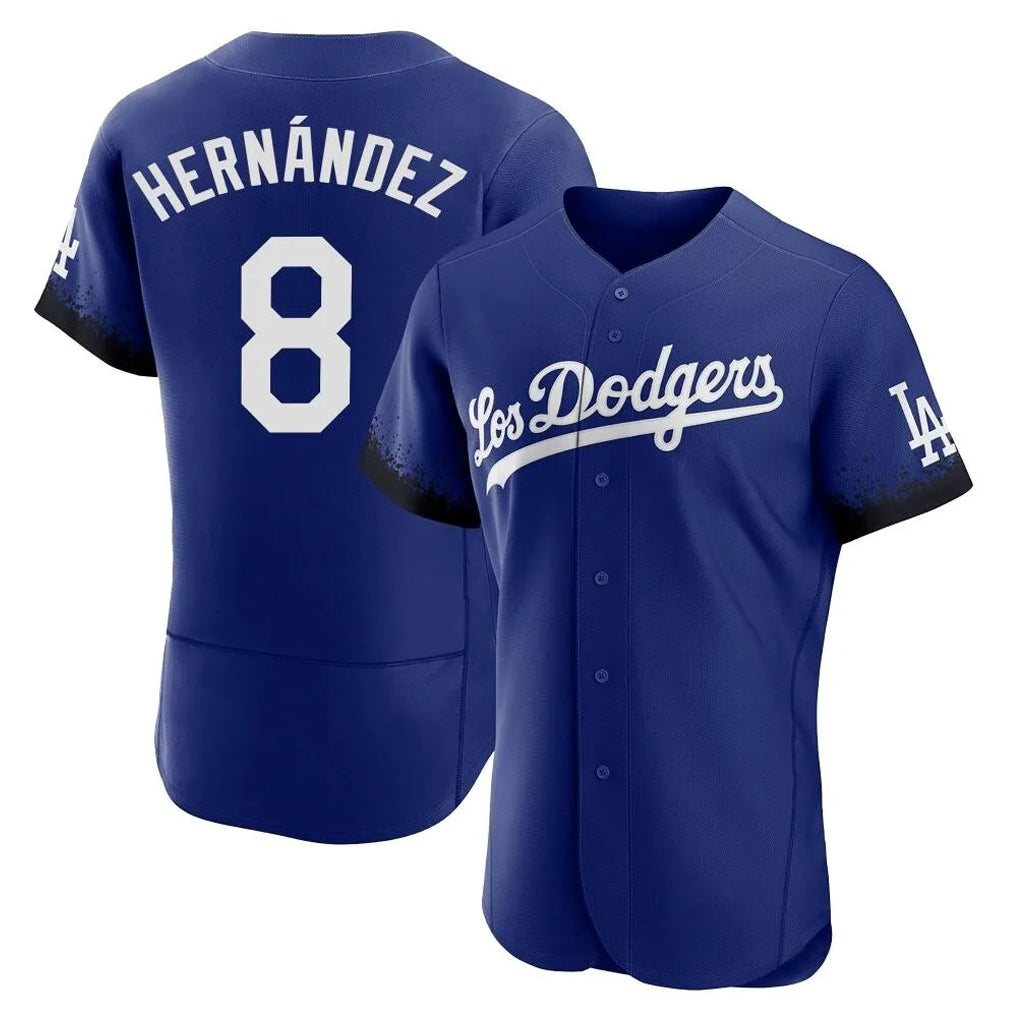 Fenge LA.Dodgers #8 Enrique Hern?¡ì?¨¦ndez Player Royal City Connect Elite Home Stitched Jerseys