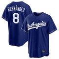 Fenge LA.Dodgers #8 Enrique Hern?¡ì?¨¦ndez Player Royal Game Stitched Jerseys