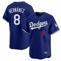 Fenge LA.Dodgers #8 Enrique Hern?¡ì?¨¦ndez Player Royal Limited Home Stitched Jerseys