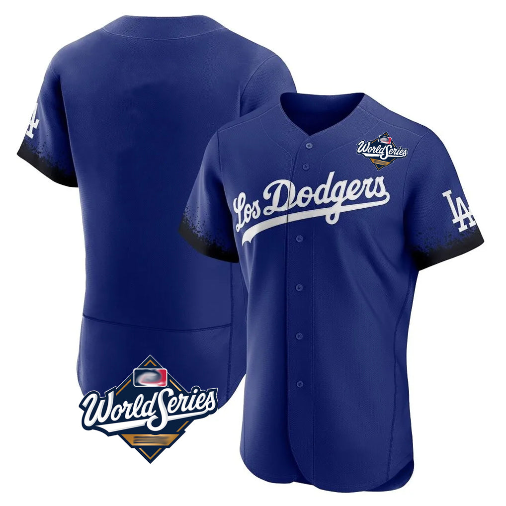 Fenge LA.Dodgers Blank Player Royal City Connect Elite Home World Series Stitched Jerseys