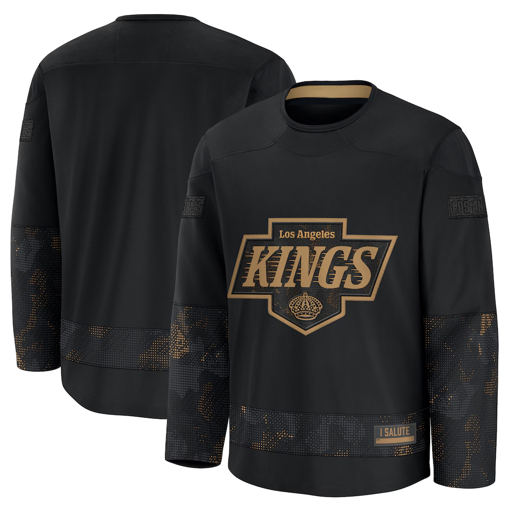 Fenge LA.Kings Black 2024 Military Appreciation Practice Jerseys