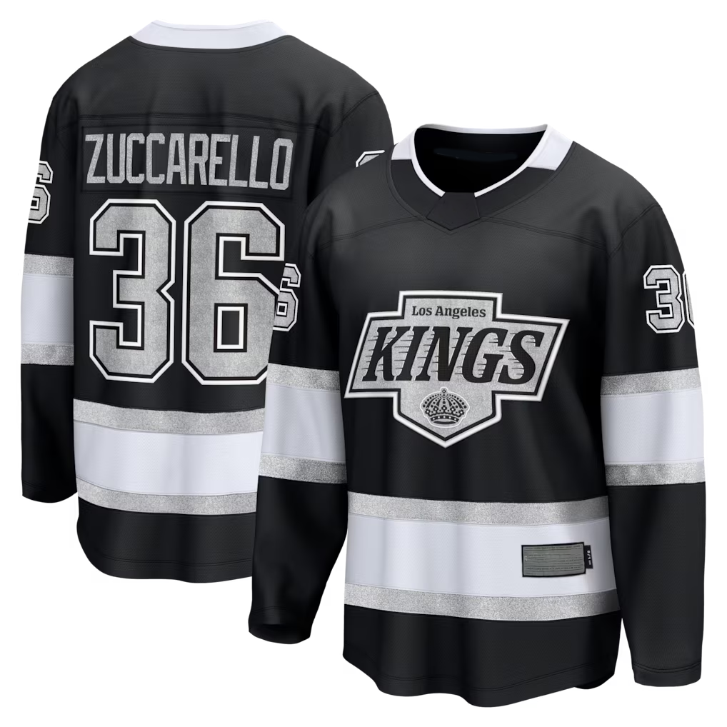Fenge LA.Kings #36 Mats Zuccarello Black Home Breakaway Jerseys