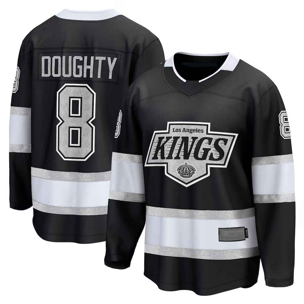 Fenge LA.Kings #8 Drew Doughty Black Home Premier Breakaway Player Jerseys