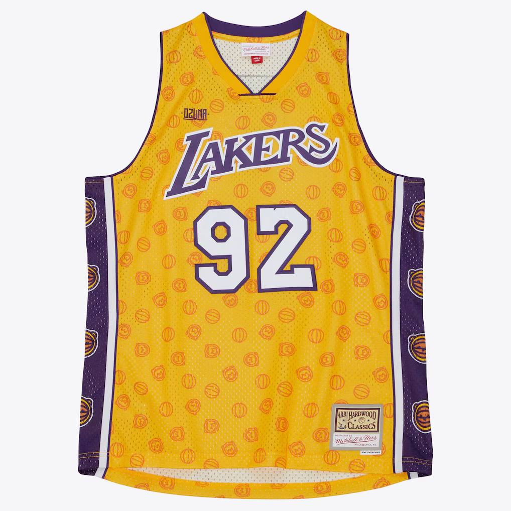 Fenge LA.Lakers Mitchell & Ness x Ozuna Swingman Stitched Jerseys
