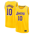 Fenge LA.Lakers #10 Luke Kennard Gold Fast Break Replica Stitched Jerseys - Icon Edition