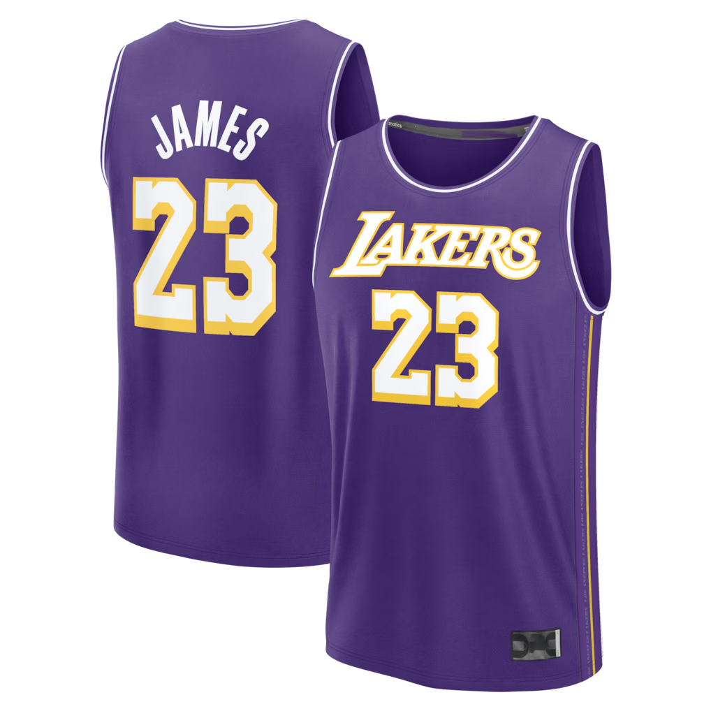 Fenge LA.Lakers #23 LeBron James Purple Fast Break Stitched Jerseys - Statement Edition