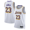 Fenge LA.Lakers #23 LeBron James White Swingman Stitched Jerseys - Association Edition