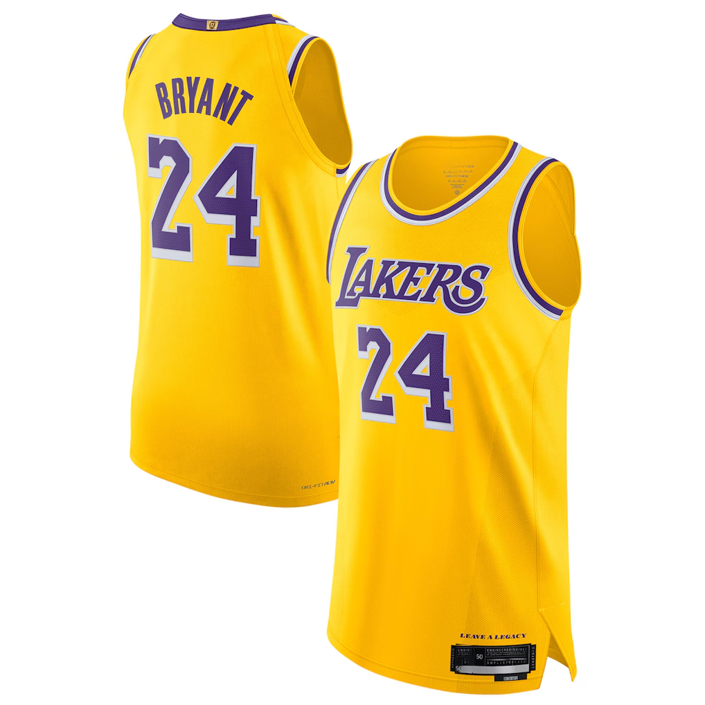 Fenge LA.Lakers #24 Kobe Bryant Authentic Icon Stitched Jerseys