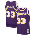 Fenge LA.Lakers #33 Kareem Abdul-Jabbar Mitchell & Ness Purple Hardwood Classics Swingman Jerseys