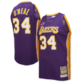 Fenge LA.Lakers #34 Shaquille O'Neal Mitchell & Ness Purple 2000 All-Star Game Authentic Jerseys