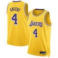 Fenge LA.Lakers #4 Dalton Knecht Gold Swingman Stitched Jerseys