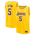 Fenge LA.Lakers #5 Deandre Ayton Gold Fast Break Replica Player Stitched Jerseys - Icon Edition