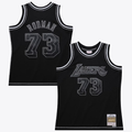 Fenge LA.Lakers #73 Dennis RodmanBlack Mitchell & Ness 1998 Contrast 2K Swingman Stitched Jerseys