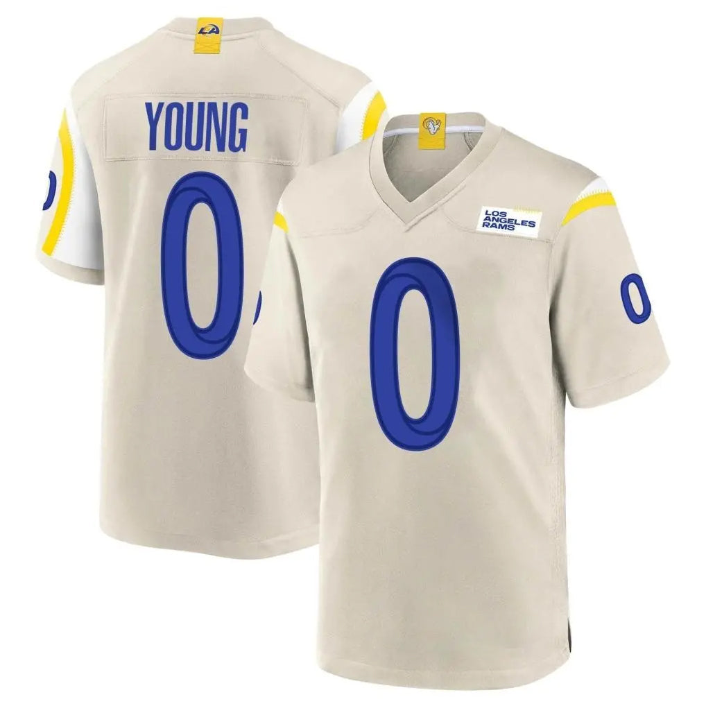 Fenge LA.Rams #0 Byron Young Player Bone Home Game Stitched Jerseys