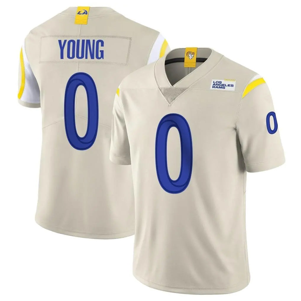 Fenge LA.Rams #0 Byron Young Player Bone Limited Vapor Home Game Stitched Jerseys
