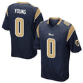 Fenge LA.Rams #0 Byron Young Player Navy Home Game Stitched Jerseys