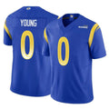 Fenge LA.Rams #0 Byron Young Player Royal Limited Vapor F.U.S.E. Home Game Stitched Jerseys