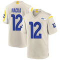 Fenge LA.Rams #12 Puka Nacua Player Bone Replica Game Stitched Jerseys