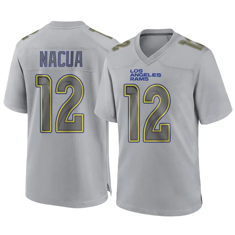 Fenge LA.Rams #12 Puka Nacua Player Gray Atmosphere Fashion Game Stitched Jerseys