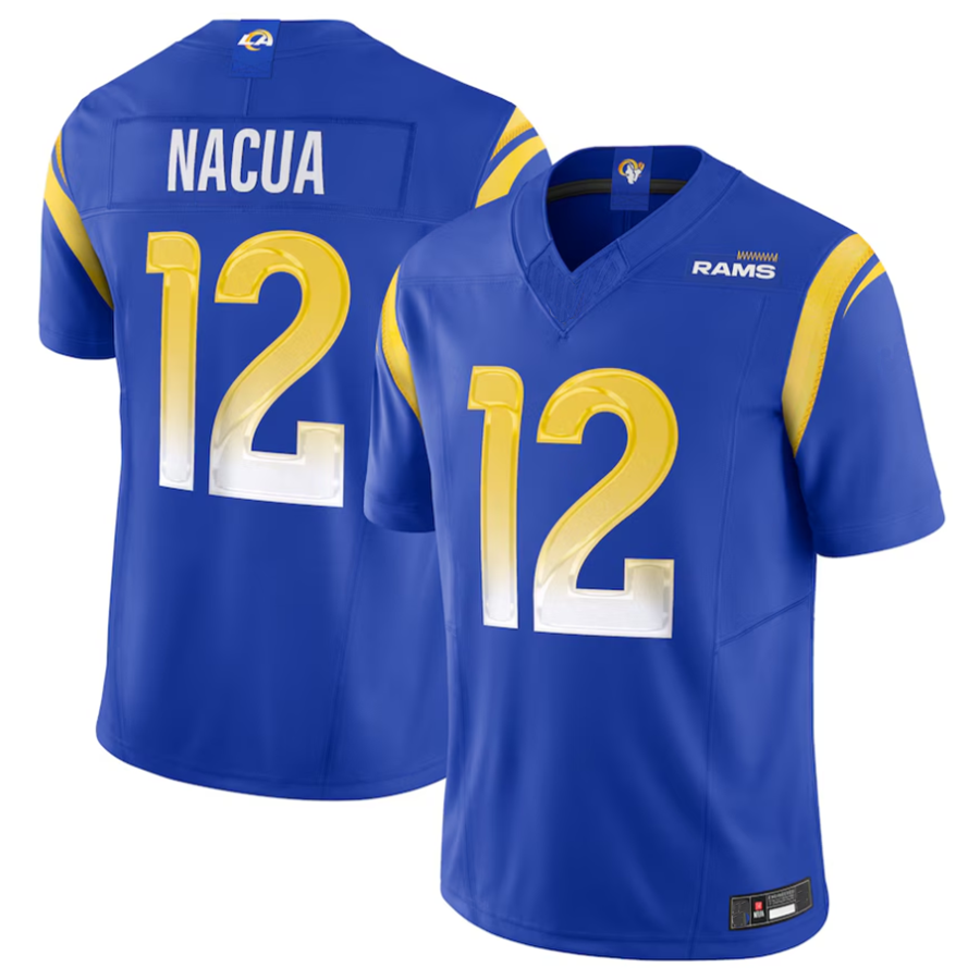 Fenge LA.Rams #12 Puka Nacua Royal Vapor F.U.S.E. Limited Player Stitched Jerseys