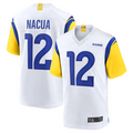 Fenge LA.Rams #12 Puka Nacua White Game Player Jersey American Stitched Jerseys